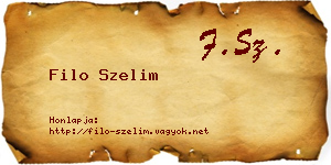 Filo Szelim névjegykártya